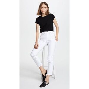 NWT Rag & Bone cigarette white summer jeans